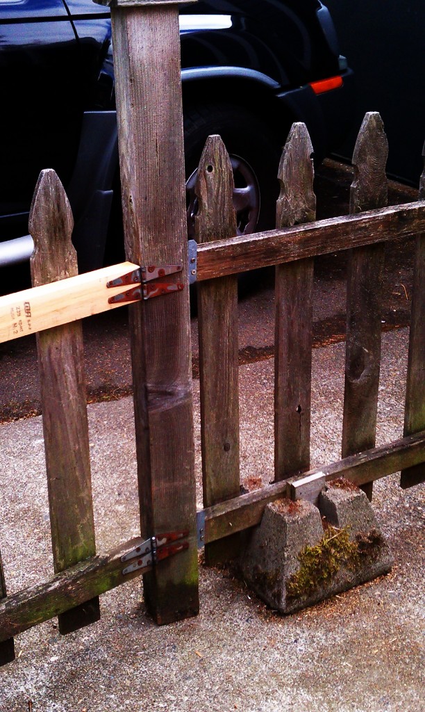 Concrete fence post used wrong, Time to remove a wood fence.